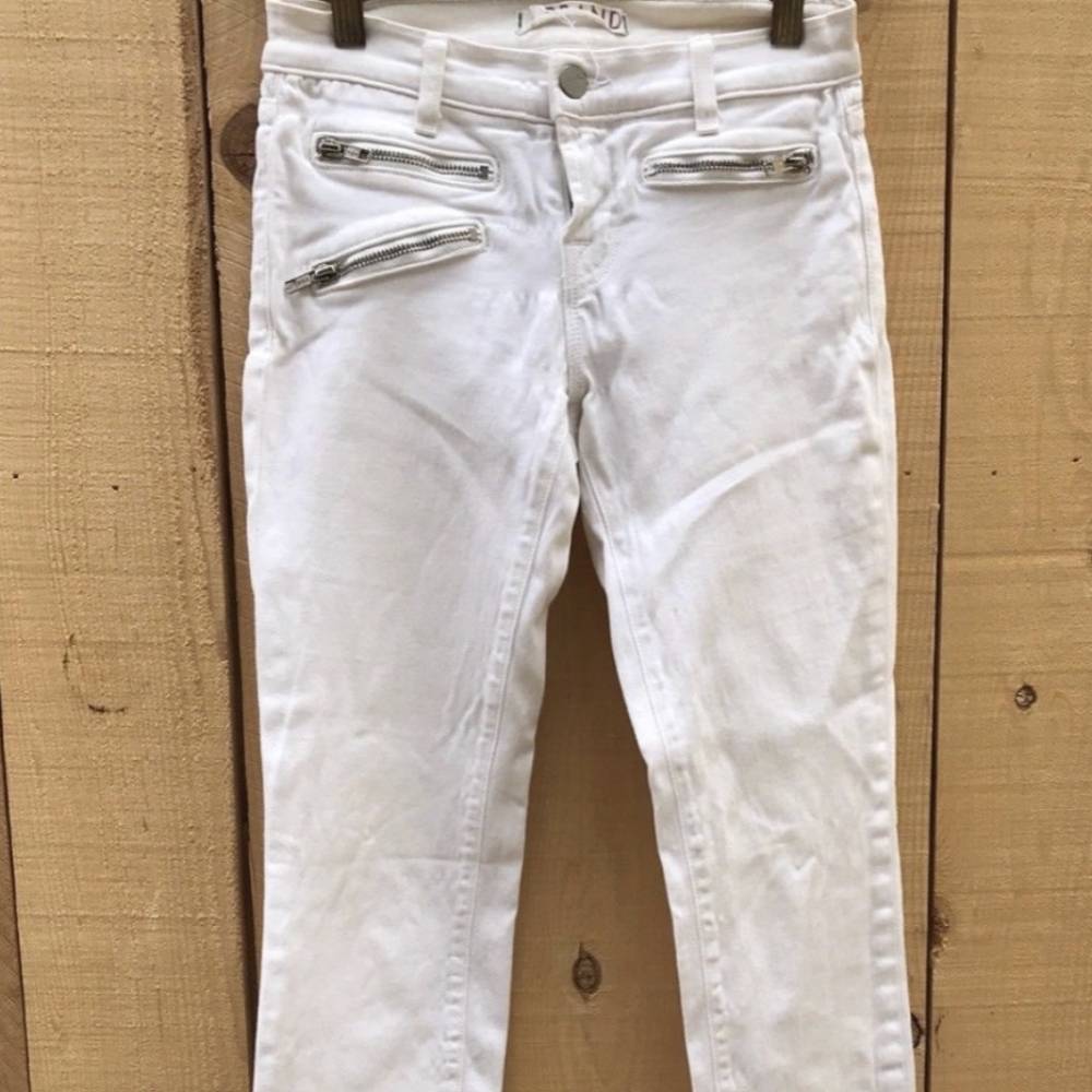 JBrand White Motorcycle Pants Jeans  Moto 24